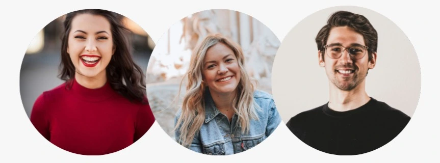 Photos of users who trust us